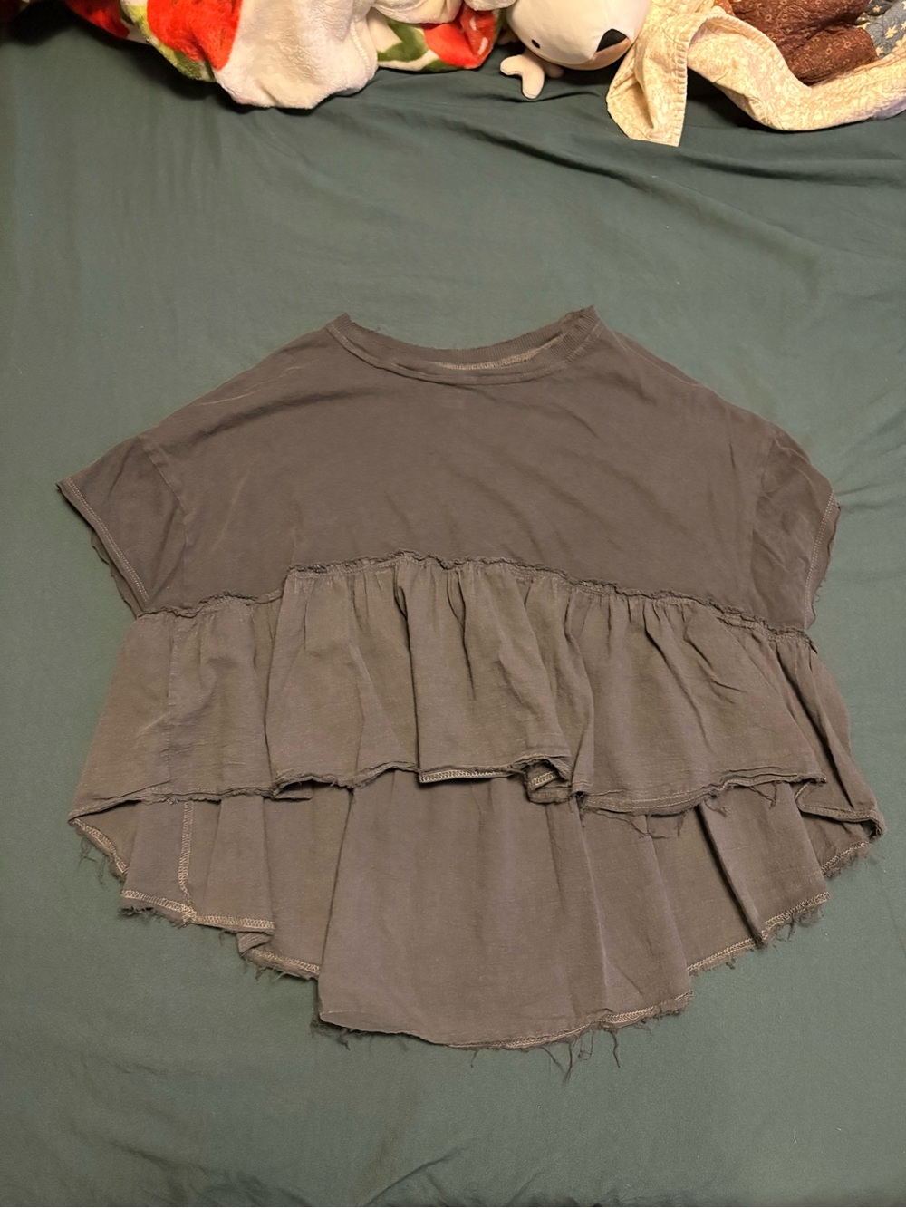 BDG Gray Boho Crop Top